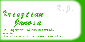 krisztian janosa business card