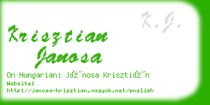 krisztian janosa business card